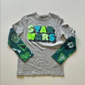 NWOT Star Wars Gray and Green Long Sleeve Shirt - size small kids